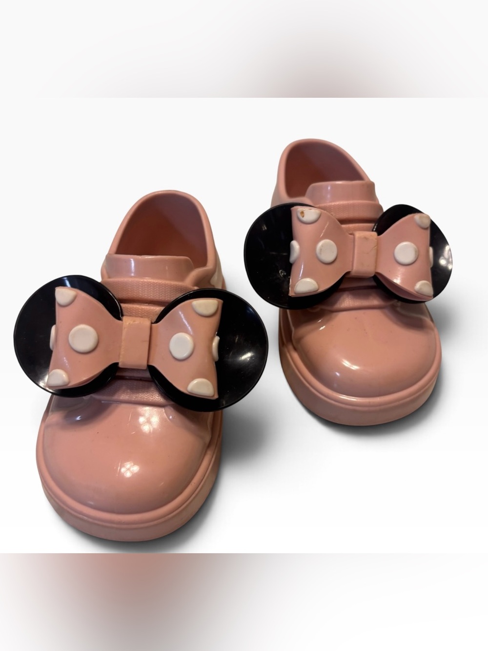 Mini Melissa x Disney Minnie Mouse Toddler Shoes Pink Bow Size 5
